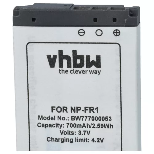 VHBW Battery instead of Sony NP-FR1 - 700 mAh 3.6 V Li-Ion