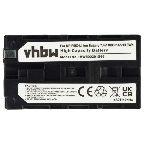 Video Camera 2x Battery replaces Grundig BP-9, BP-8, BP-10 - 1800 mAh 7.2 V Li-Ion