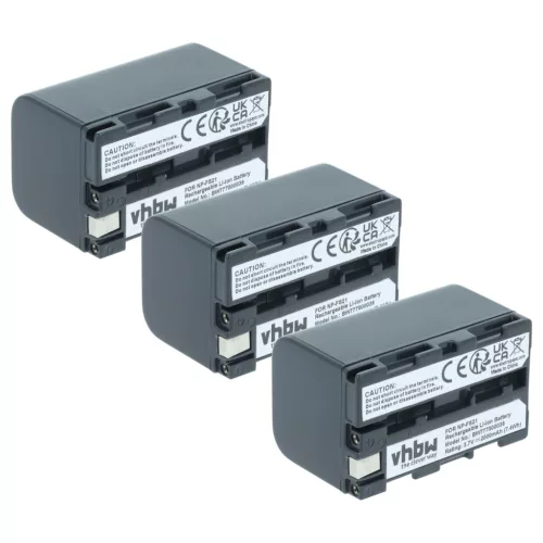 VHBW Video Camera Battery NP-FM11, NP-FS10, NP-F11, NP-FM10, NP-F10 - 2000 mAh 3.6 V Li-Ion