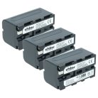 Camera 3x Battery replaces Grundig BP-10, BP-9, BP-8 - 3600 mAh 7.2 V Li-Ion