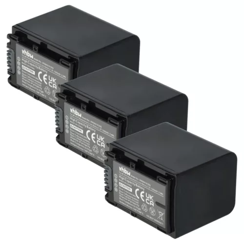 VHBW Video Camera Battery NP-FV40, NP-FV50, NP-FV100, NP-FV60, NP-FV30 - 1300 mAh 7.2 V Li-Ion