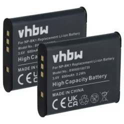 VHBW Battery Sony NP-FK1, NP-BK1 - 600 mAh 3.6 V Li-Ion