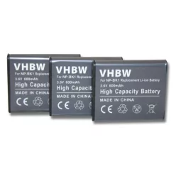 VHBW Akku Sony NP-FK1, NP-BK1 - 600 mAh 3,6 V Li-Ion