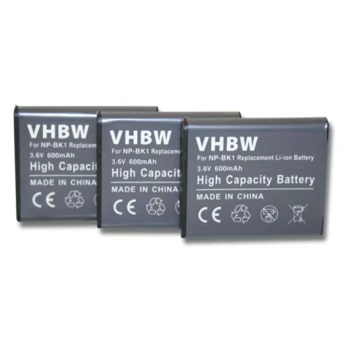 VHBW Akku Sony NP-FK1, NP-BK1 - 600 mAh 3,6 V Li-Ion