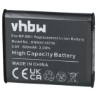VHBW Akku Sony NP-FK1, NP-BK1 - 600 mAh 3,6 V Li-Ion