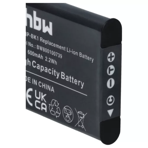 VHBW Akku Sony NP-FK1, NP-BK1 - 600 mAh 3,6 V Li-Ion