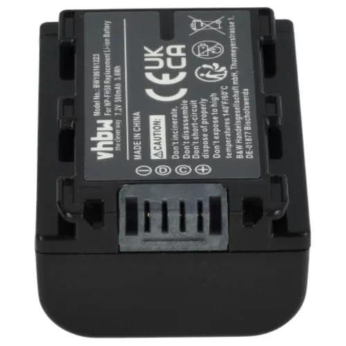 VHBW Videokamera Akku NP-FH50, NP-FH100, NP-FH70, NP-FH40 - 500 mAh 7,2 V Li-Ion
