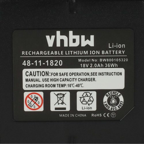 VHBW Elektrowerkzeug-Akku Berner BBP 18, 175187 - 2000 mAh, 18 V, Li-Ion