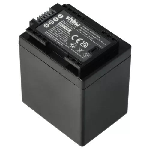 VHBW Videokamera Akku BP-745, BP-727 - 4450 mAh 3,6 V Li-Ion