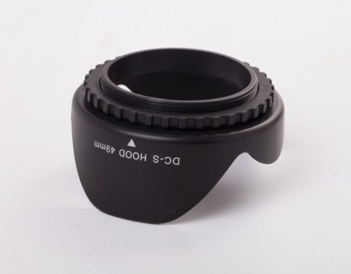 VHBW 49 mm Lens Hood, Black, Tulip Shape