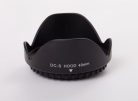 VHBW 49 mm Lens Hood, Black, Tulip Shape