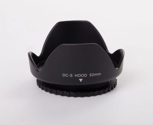 VHBW 52 mm Sunshade - Lens Hood, Black, Tulip Shape
