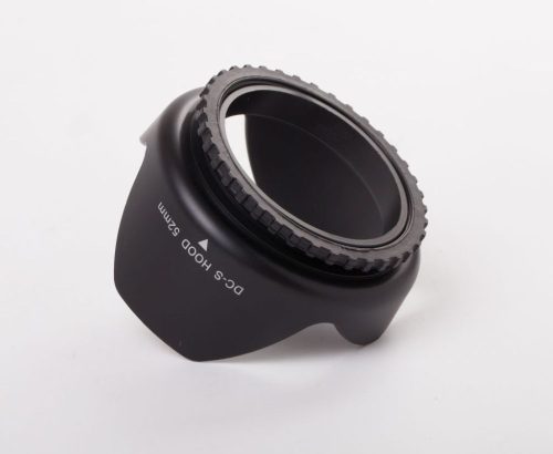 VHBW 52 mm Sunshade - Lens Hood, Black, Tulip Shape
