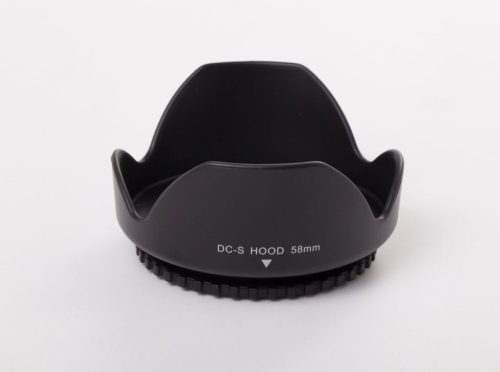 VHBW 58 mm Sunshade - Lens Hood, Black, Tulip Shape