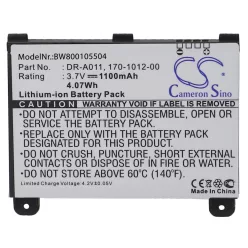   VHBW E-Book Akku 170-1012-00, DR-A011 - 1100 mAh 3,7 V Li-Ion