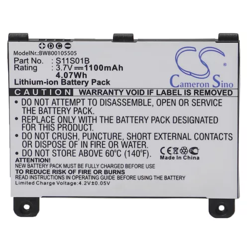 VHBW E-Book Battery S11S01B - 1100 mAh 3.7 V Li-Ion
