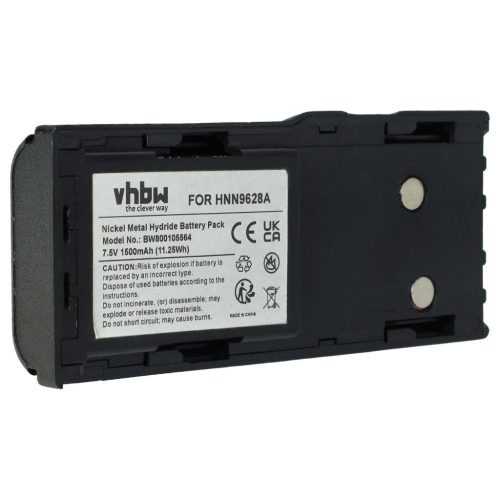 Motorola HNN8133C, HNN9628A, HNN8308A, HNN9628 rádióakku - 1500 mAh 7,5 V NiMH + övcsipesz