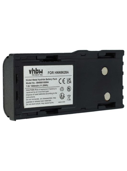 Motorola HNN8133C, HNN9628A, HNN8308A, HNN9628 rádióakku - 1500 mAh 7,5 V NiMH + övcsipesz