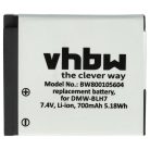 VHBW Panasonic DMW-BLH7E, DMW-BLH7, DMW-BLH7PP Akku - 600 mAh, 7,2 V, Li-Ion mit Informationschip