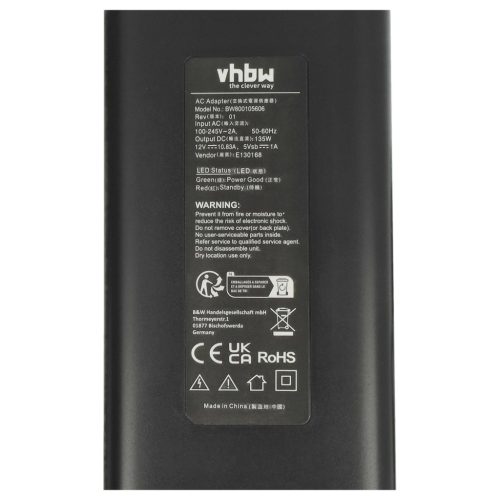 VHBW Hálózati adapter Microsoft Xbox 360 Slim játékkonzolhoz - 20,2 cm