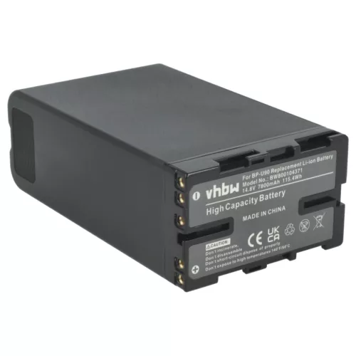 VHBW Videokamera Akku BP-U90, BP-U60, BP-U30, BP-U95 - 7800 mAh 14,8 V Li-Ion