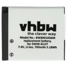 VHBW Battery Panasonic DMW-BLH7E, DMW-BLH7, DMW-BLHPP, DMW-BLH7PP - 600 mAh 7.2 V Li-Ion