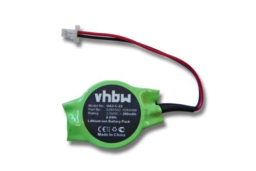 Számítógép BIOS akkumulátor  02K6486-hoz - 200 mAh 3 V Li-Ion