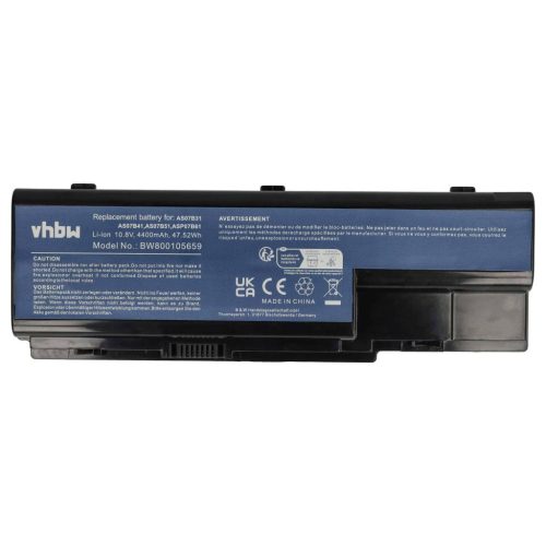 Notebook akkumulátor  Acer 3UR18650Y-2-CPL-ICL50, 1010872903 - 4400 mAh 10,8 V Li-Ion, fekete