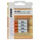 VHBW Festnetztelefon Akku 4 Einheiten für Philips CD270, CD275, D4501, D6351, M3351, M3451, M3451B/38 Linea Lux, M5 Geräte