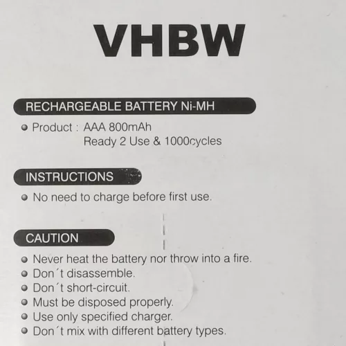 VHBW Festnetztelefon Akku 4 Einheiten für Philips CD270, CD275, D4501, D6351, M3351, M3451, M3451B/38 Linea Lux, M5 Geräte
