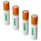 VHBW Festnetztelefon Akku 4 Einheiten für Philips CD270, CD275, D4501, D6351, M3351, M3451, M3451B/38 Linea Lux, M5 Geräte