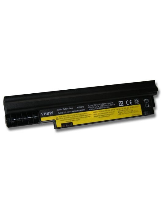 Notebook akkumulátor  Lenovo 42T4806, 42T4815, 42T4814, 42T4807 - 4400 mAh 11,1 V Li-Ion, fekete