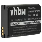VHBW Diktiergerät Akku BP-L2 - 1800 mAh 3,7 V Li-Ion