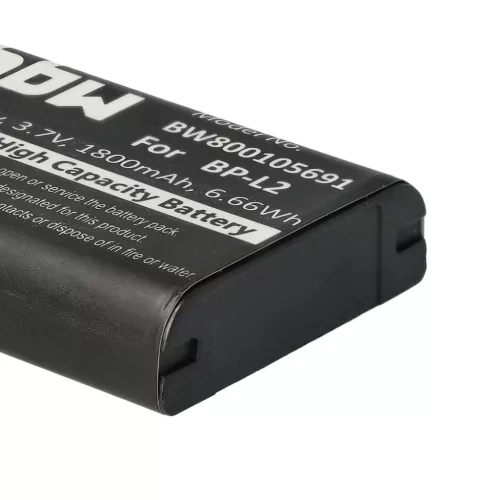 VHBW Diktiergerät Akku BP-L2 - 1800 mAh 3,7 V Li-Ion