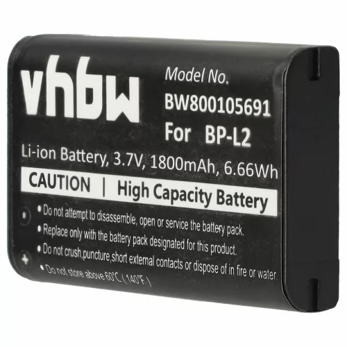 VHBW Diktiergerät Akku BP-L2 - 1800 mAh 3,7 V Li-Ion