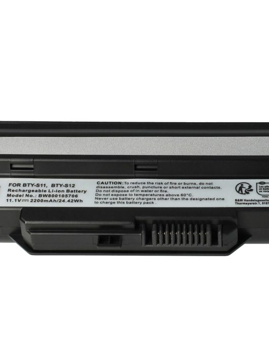 Notebook akkumulátor  40025611, 3715A-MS6837D1, 14L-MS6837D1 típusokhoz - 2200 mAh 11,1 V Li-Ion, fekete