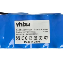   Elektromos kéziszerszámgép akkumulátor Bosch Roll-Lift K10, Somfy K8, K12 kapunyitókhoz - 6V, NiMH, 2000mAh