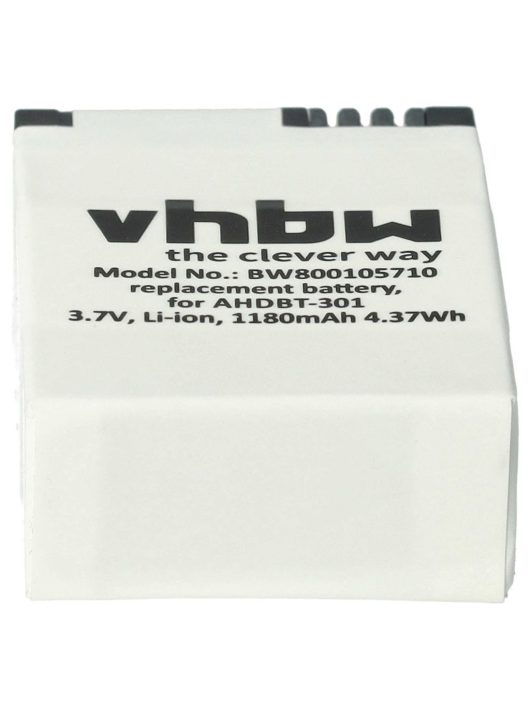 Videokamera elem GoPro AHDBT-201-hez - 1180 mAh 3,7 V Li-polimer