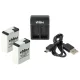 VHBW Charger and Battery for GoPro Hero 3 Black Edition, CHDHN-301, CHDHX-301 - 1180 mAh 3.7 V Li-polymer
