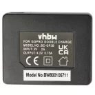 VHBW Charger and Battery for GoPro Hero 3 Black Edition, CHDHN-301, CHDHX-301 - 1180 mAh 3.7 V Li-polymer