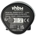 VHBW Electric Power Tool Battery Makita 194550-6, 194551-4, 194588-1, 195332-9 - 2000 mAh, 10.8 V, Li-Ion