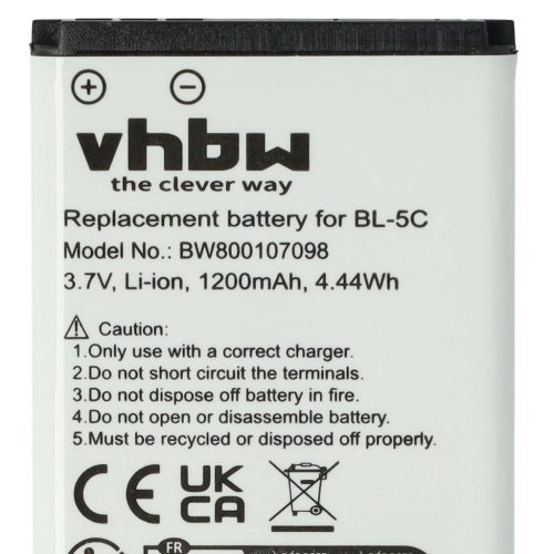 Mobiltelefon akkumulátor MP-S-A1, RCB215, BS-16 telefonokhoz - 1200 mAh 3,7 V Li-Ion - Okostelefon akkumulátor