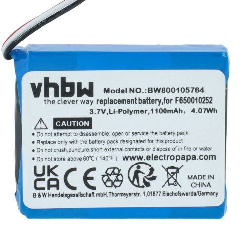 VHBW GPS Akku Maxwell IPC653443 - 1100 mAh 3,7 V Li-Ion