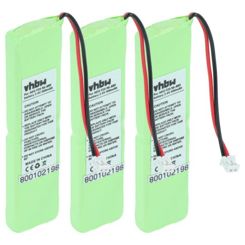 VHBW Akku Grundig 2SN-3/5F60H-H-JZ1 - 500 mAh 2,4 V NiMH