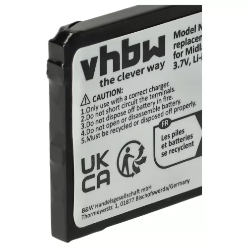 VHBW Radio Battery Alan FB-777 - 700 mAh 3.7 V Li-Ion