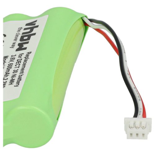 VHBW Vezetékes telefon akkumulátor Agfeo 23NO09TT30, 84743411, AH-AAA600F - 600 mAh 3,6 V NiMH