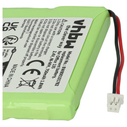 VHBW Battery Ascom 20328196BD, 2010 - 750 mAh 2.4 V NiMH