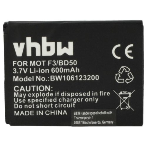 VHBW Wired Phone Battery AVM 312BAT006, 100402, 312BAT016 - 600 mAh 3.7 V Li-Ion