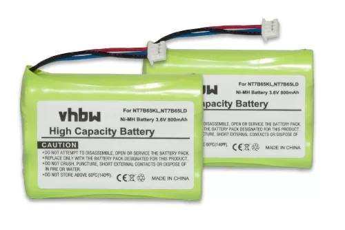 VHBW Festnetztelefon Akku NT7B65LD, NT7B65KL, CPH-464Q3S - 800 mAh 3,6 V NiMH