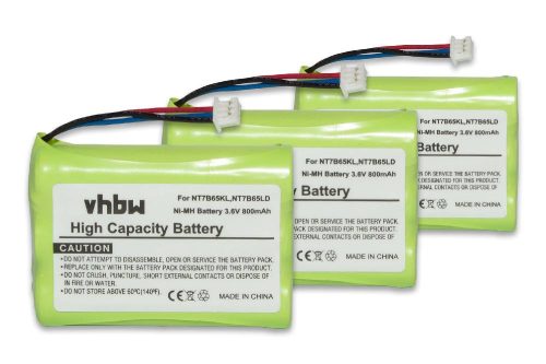 VHBW Festnetztelefon Akku NT7B65LD, NT7B65KL, CPH-464Q3S - 800 mAh 3,6 V NiMH